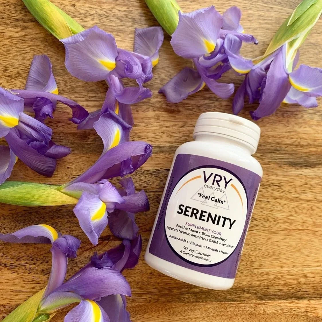 Repost from @vryeveryday
&bull;
💜 FEEL CALM 💜 Part of our Anxiety No More Duo, SERENITY helps with relaxation, a calm mood and everyday stress tolerance.* Combining amino acids GABA, Glycine and Taurine and specific co-factors supports healthy leve
