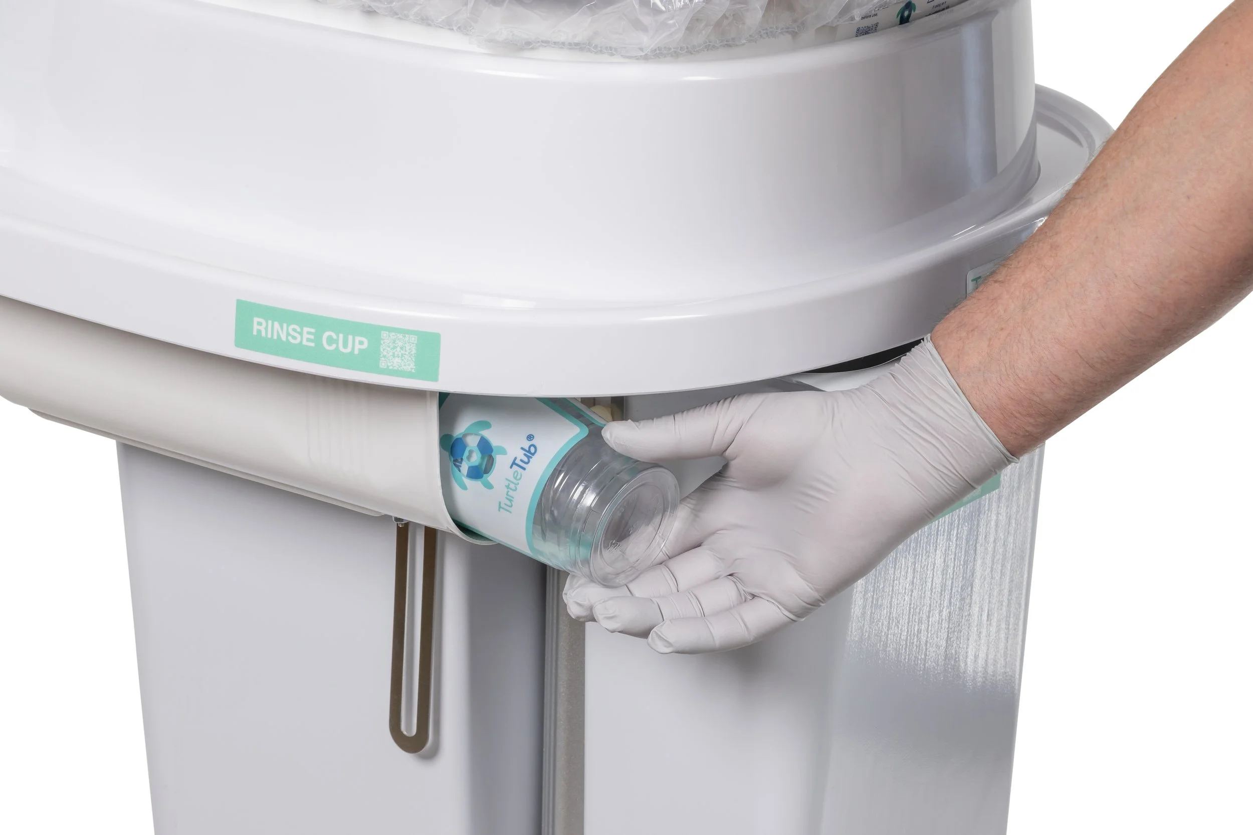 Rinse cup dispenser