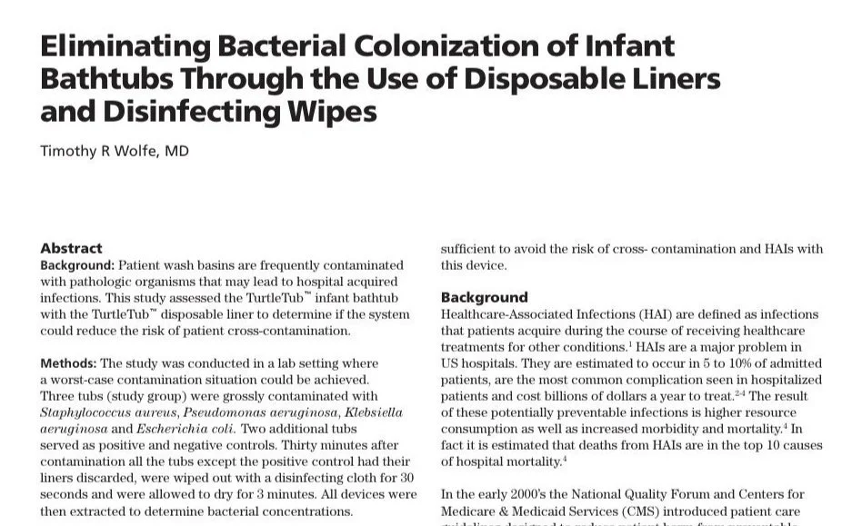 Tim Wolfe Research Study, snapshot of the publication