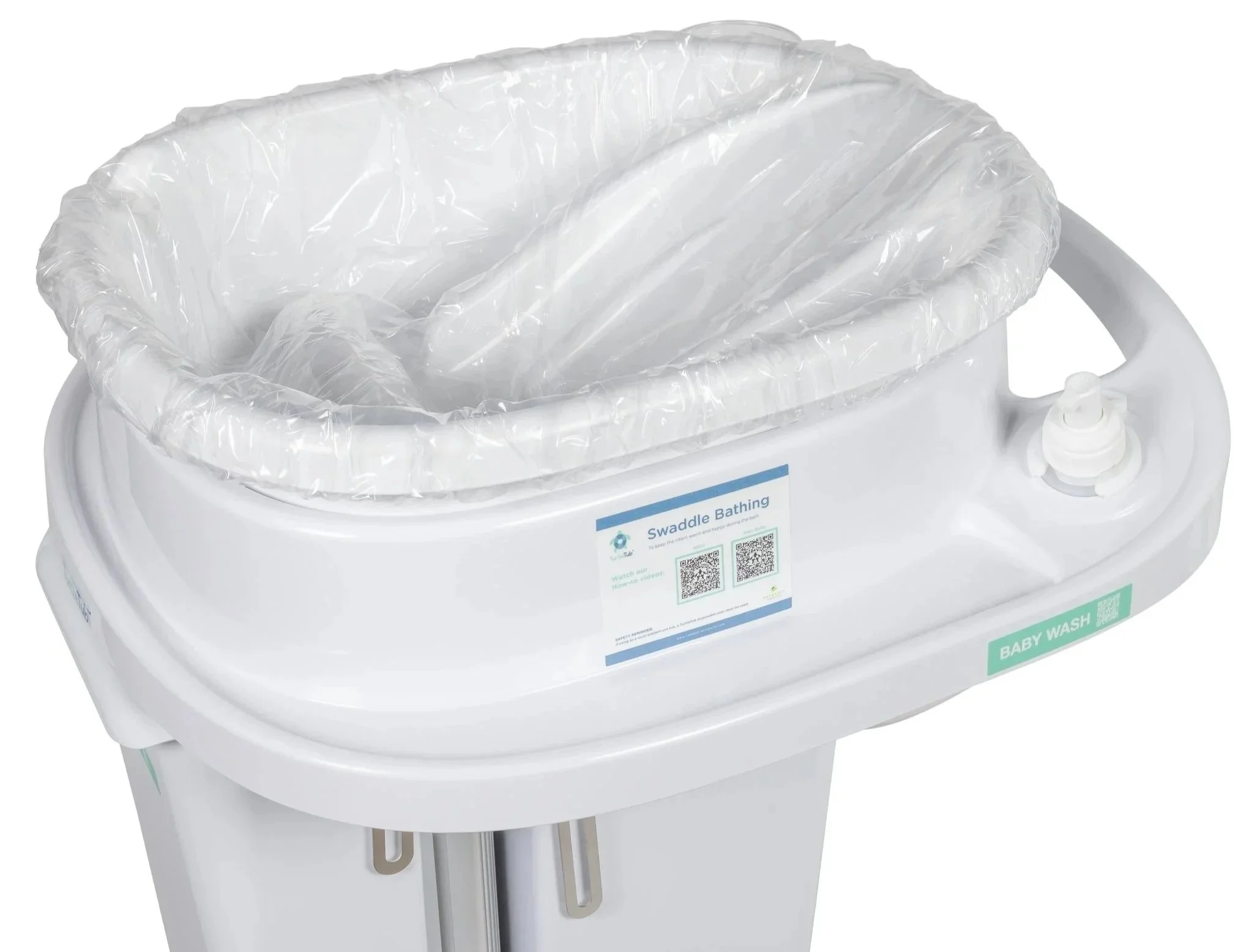 Disposable liner over a TurtleTub
