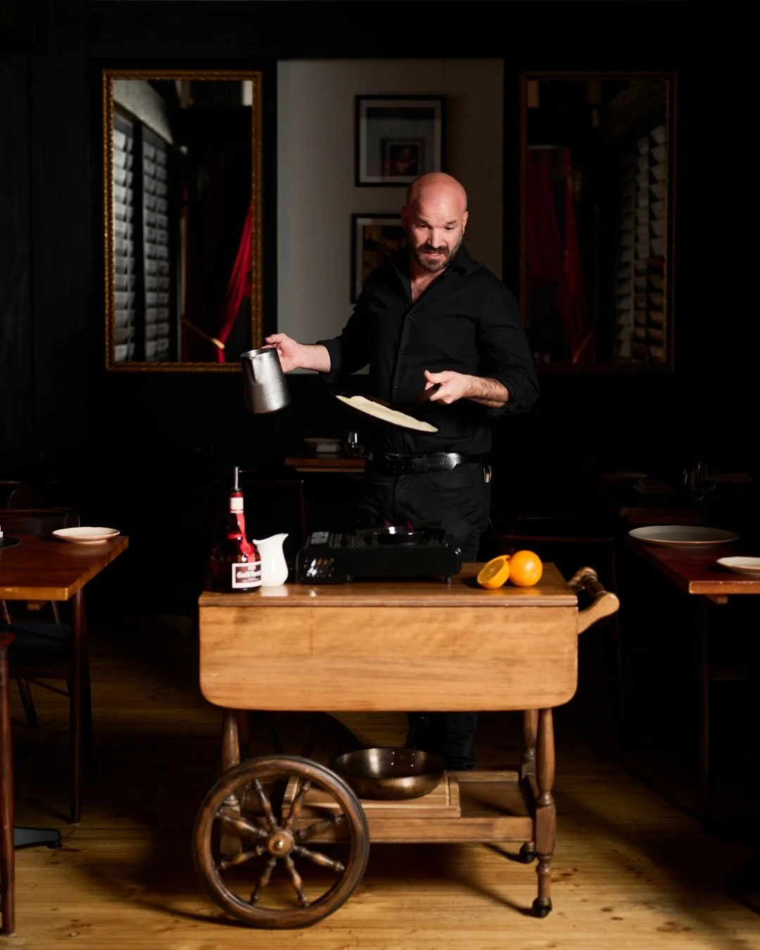 A little theatre to finish the evening. 

Cr&ecirc;pe Suzette - delicate cr&ecirc;pes finished table side in a fragrant orange butter sauce, rich with caramelised citrus and timeless French charm.

Because dessert should feel just as memorable as the