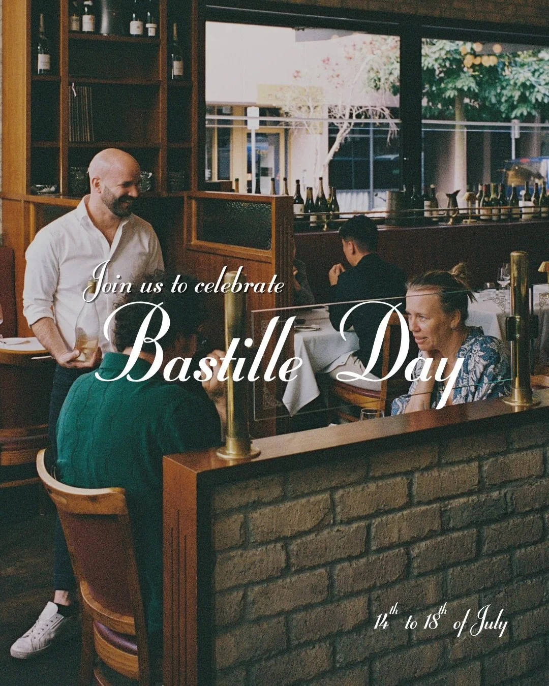 Celebrate Bastille Day with us at Montrachet 🇫🇷

From 14&ndash;18 July, join us for a special Bastille Day dining experience, featuring a $195pp set menu, available alongside our &agrave; la carte offering.

Please note, on 14 July (Bastille Day), 