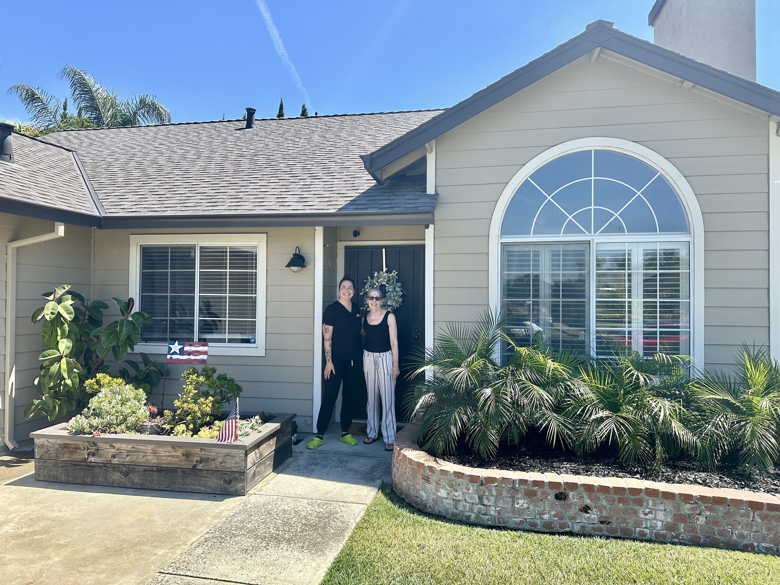 Happy clients Krista and Joey who are first time homebuyers.  Christine Rosi helped us by our first home and we love it.