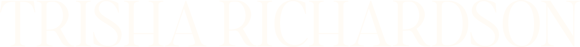 A logo with the text 'TRISH RICHARDSON' in large, white, uppercase letters on a black background.