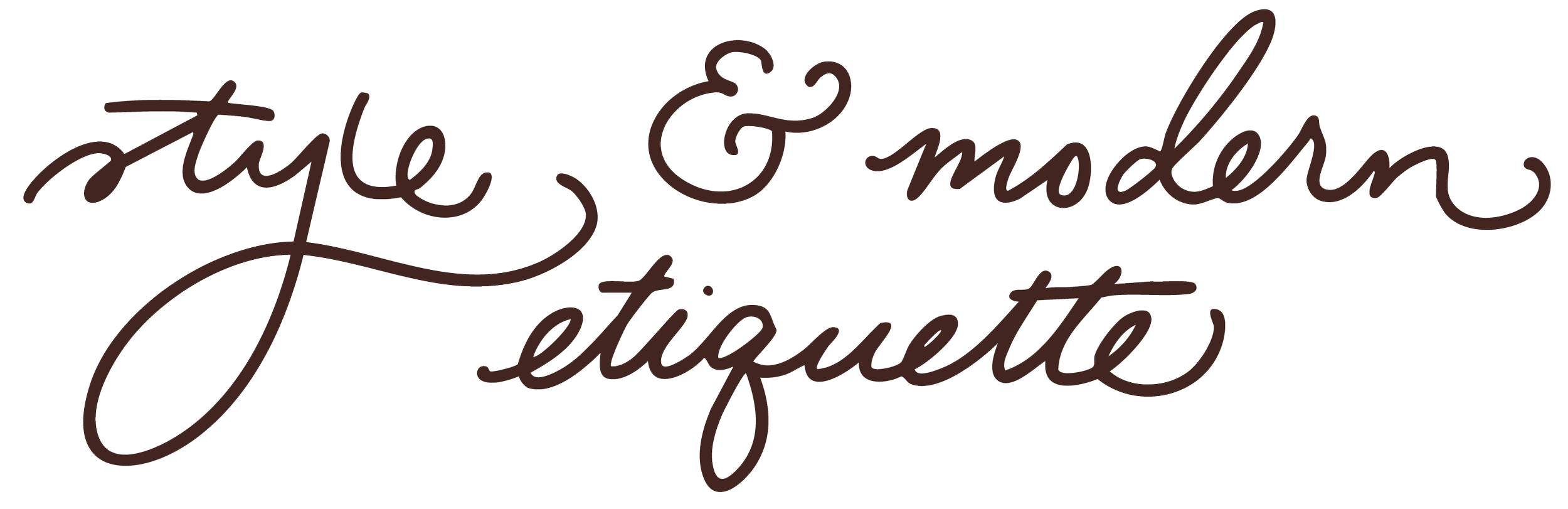 Text that says 'Style & Modern Typography' in a cursive, handwritten font.