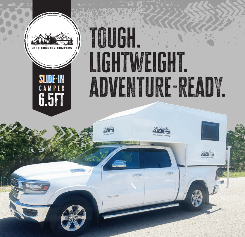 6.5' Full-Size Truck Camper - 735lbs (334kg)