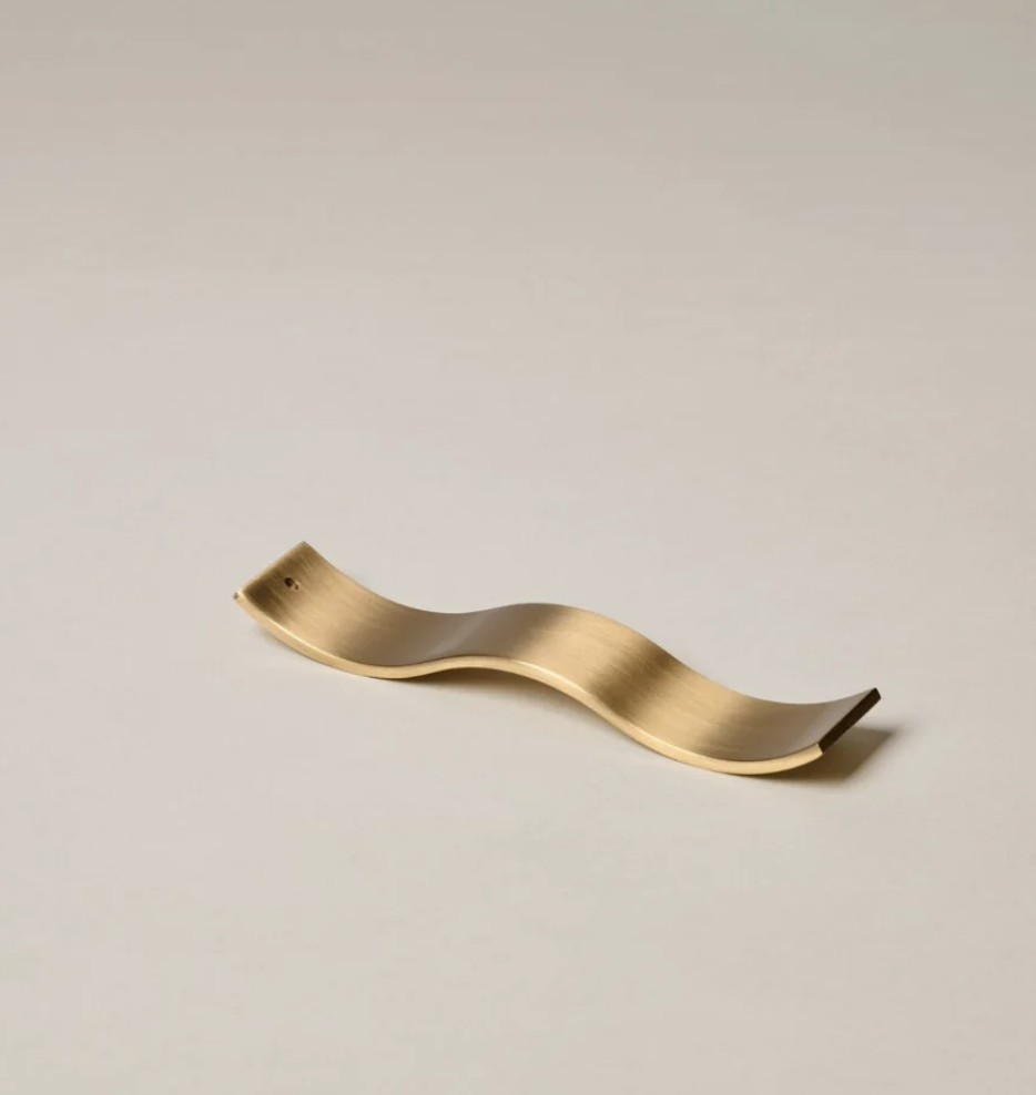Gentle Habits Brass Wave Incense Holder