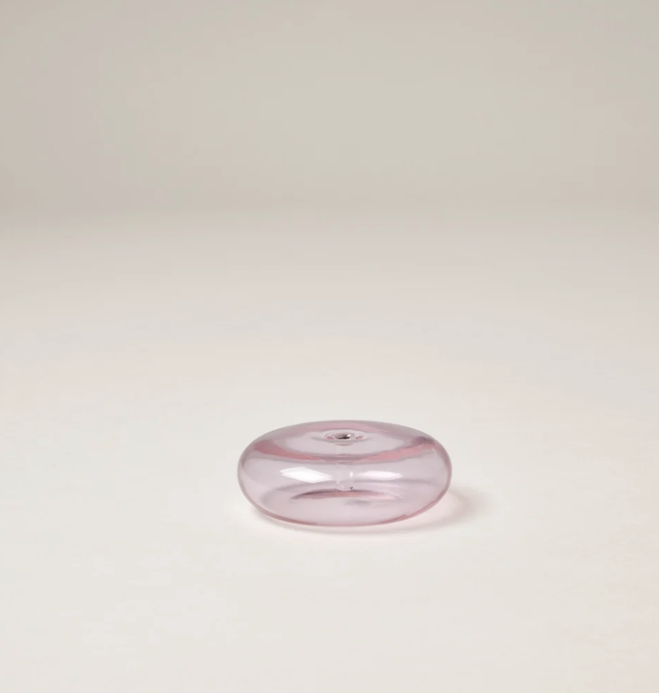 Gentle Habits Glass Vessel Incense Holder - Pink