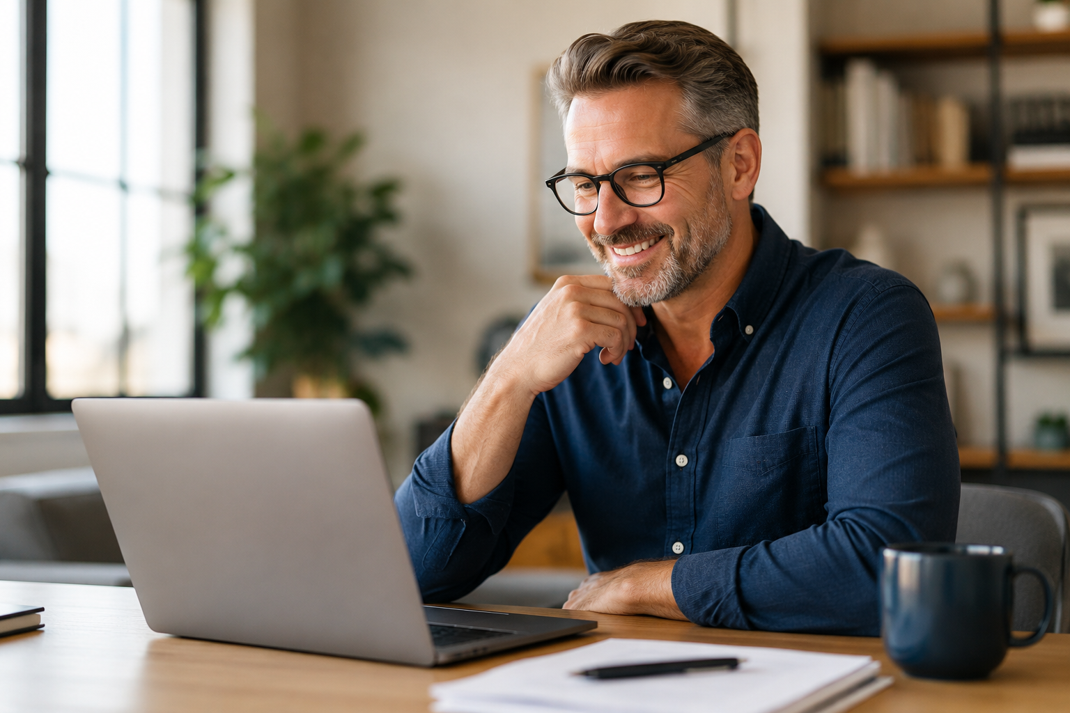 Small business owner experiencing business growth through strategic marketing support.