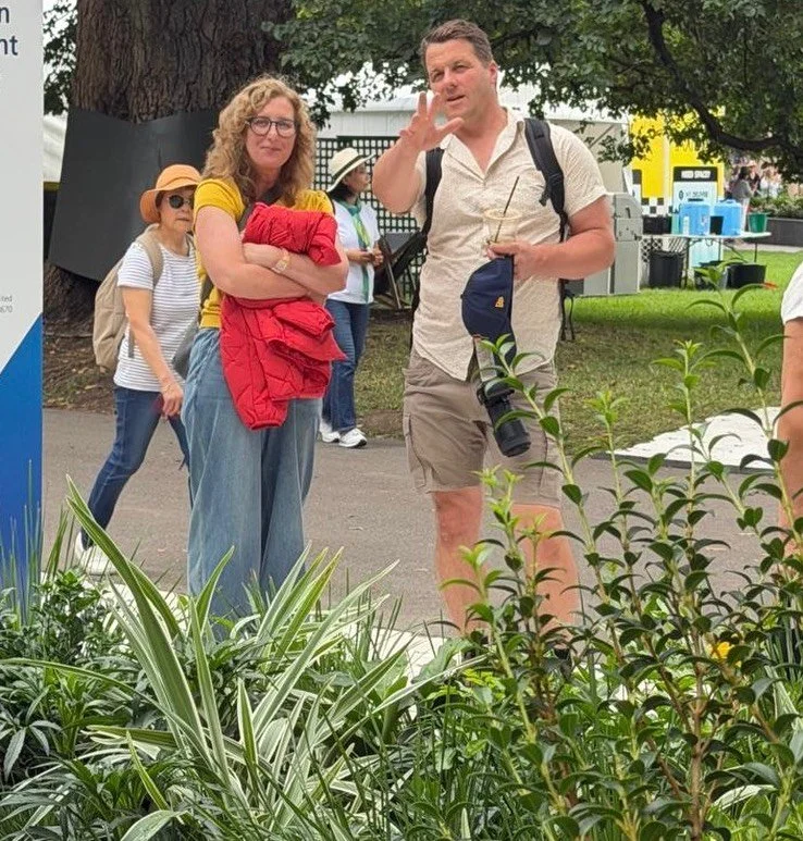 Here I am in Melb&rsquo;s at their International Flower &amp; Garden Show with my friend and fellow @lcgd.australia graduate Tam.