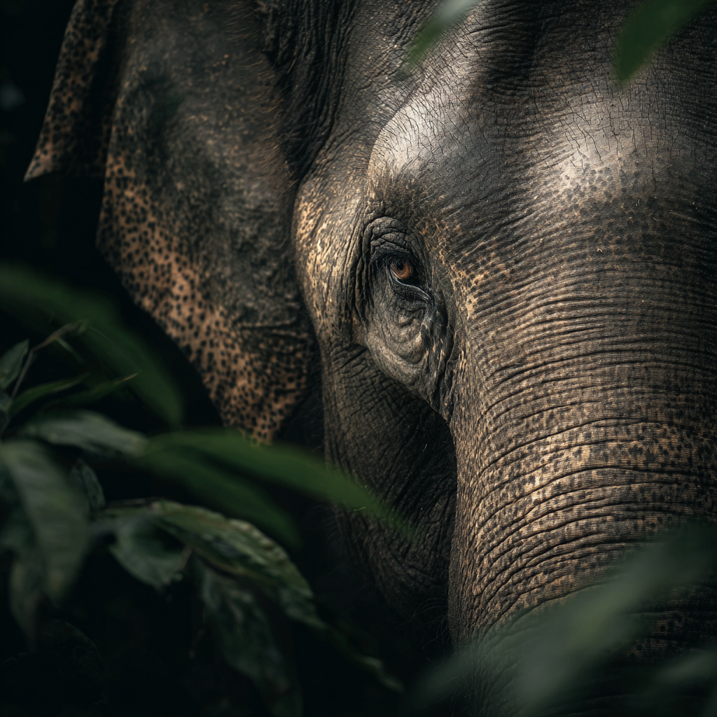 An closeup of elephant