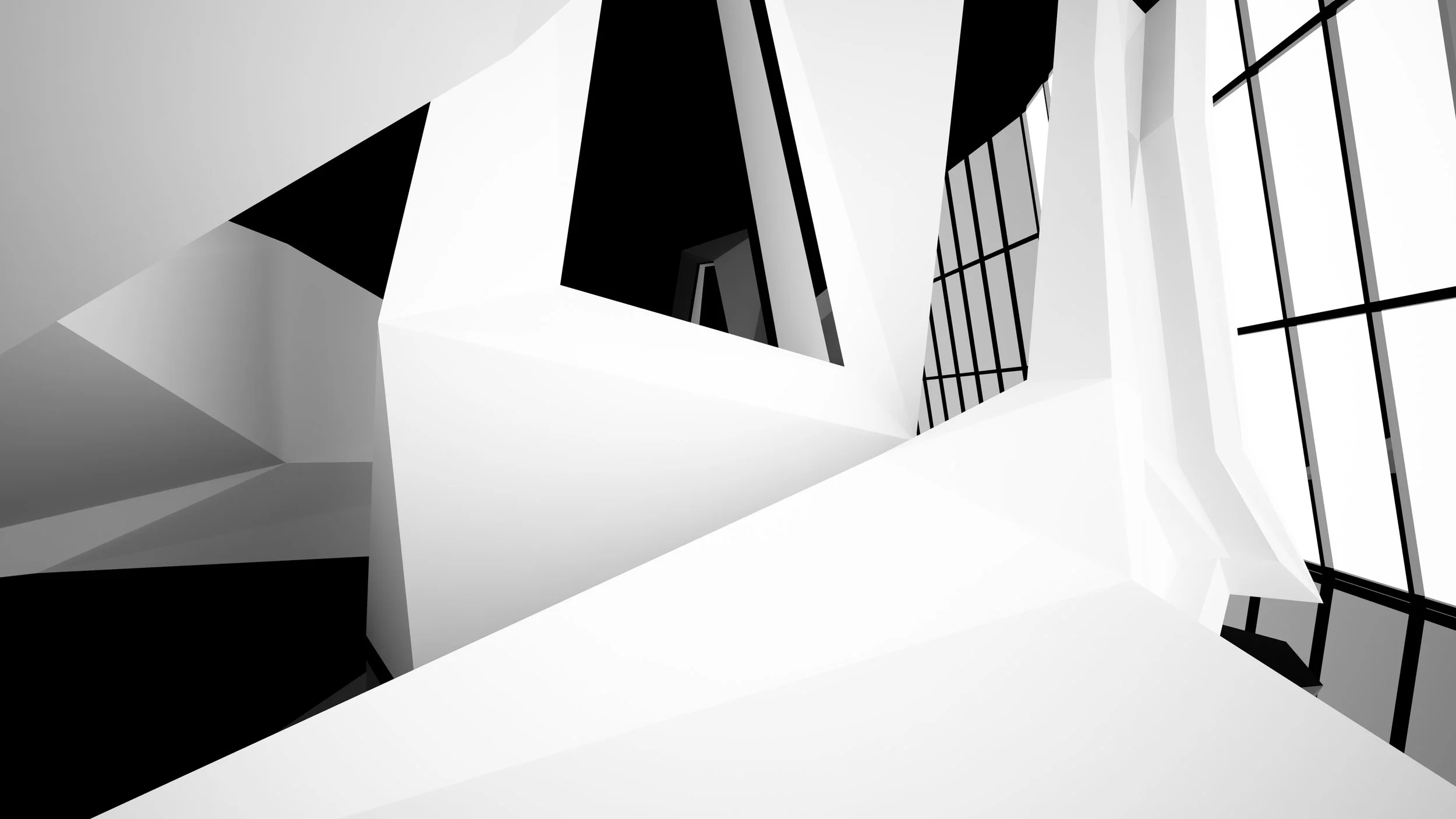 Angular architectural composition in light and shadow — Commercial Performance Alignment for hospitality design and operations.