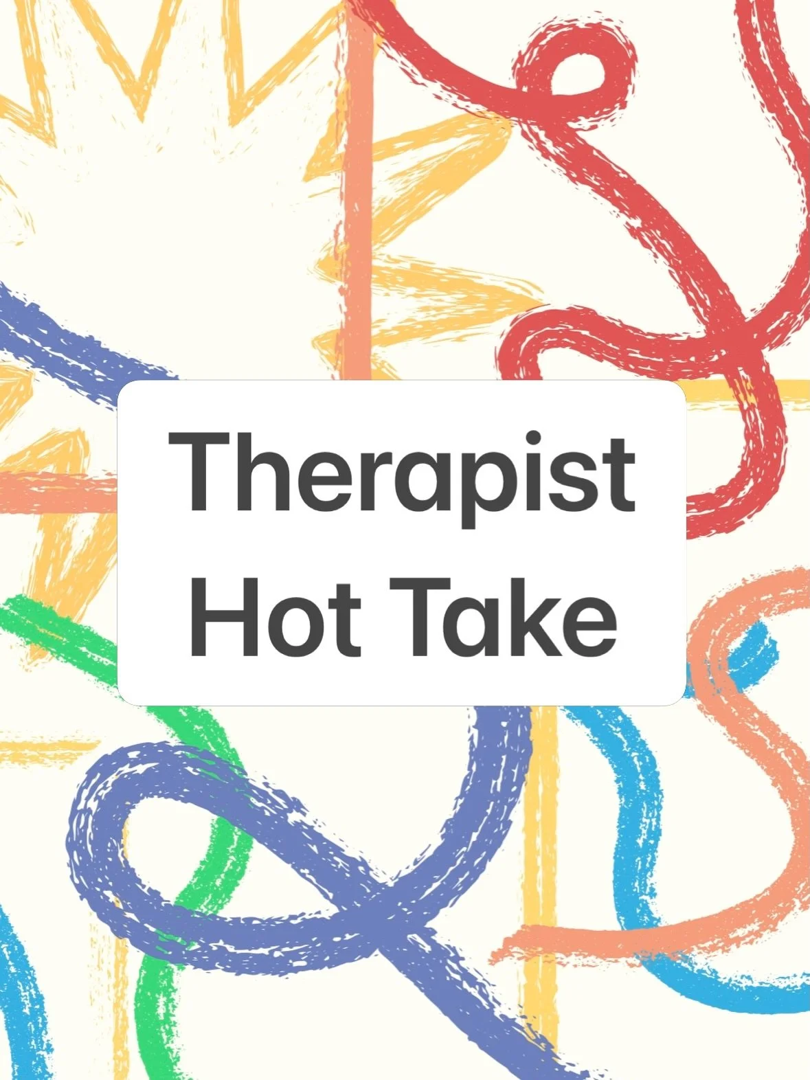 Therapist 🔥hot🔥 take! What&rsquo;s yours?

&mdash;&mdash;&mdash;
Disclaimer: This account is for educational and entertainment purposes only. Engaging with this account is not therapy and nothing stated here should be taken as professional advice o