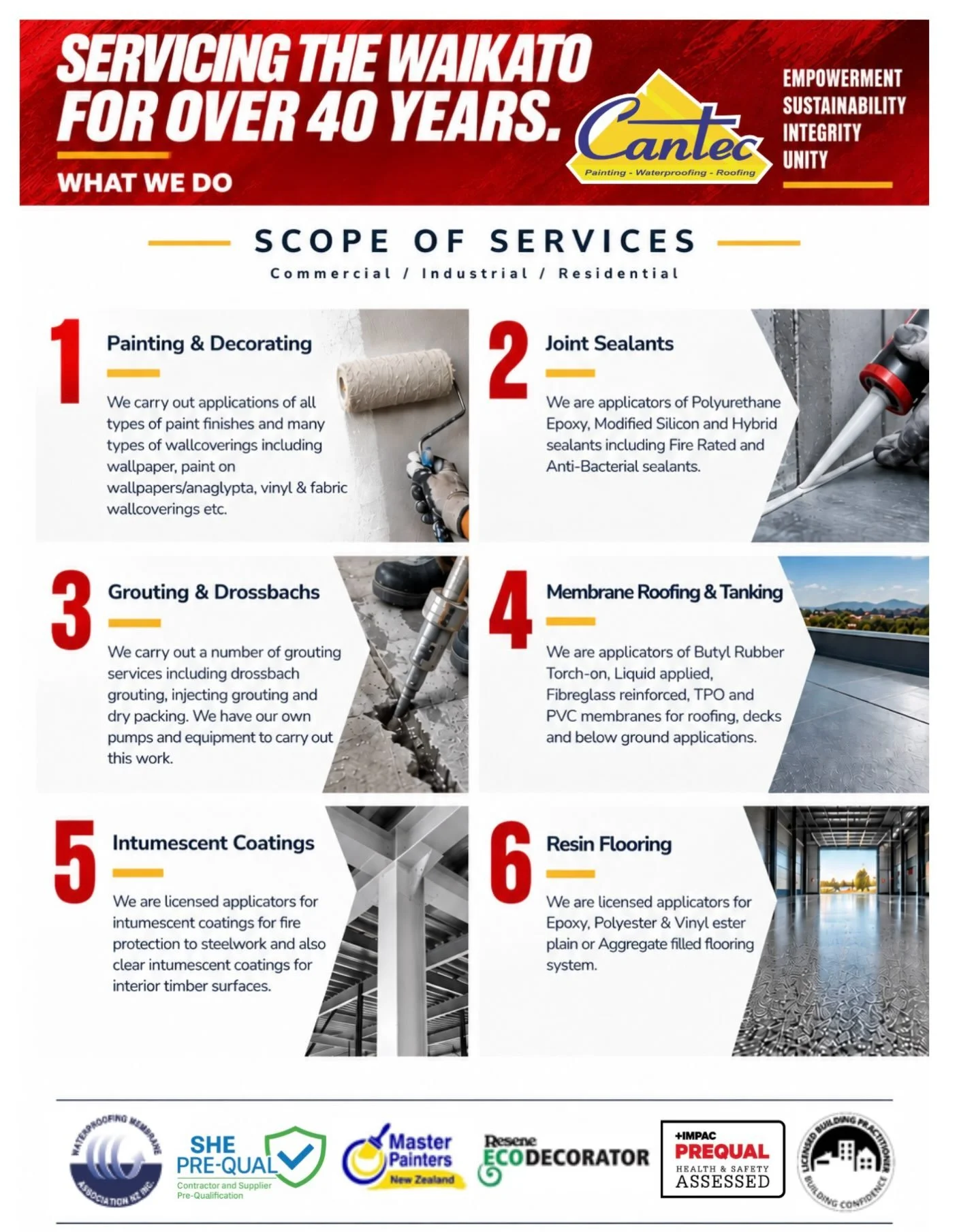 &ldquo;Oh, I didn&rsquo;t know Cantec did that!&rdquo; 👀

We hear it ALL the time&hellip; so we thought we&rsquo;d make it plain and simple &mdash; here&rsquo;s what we do ! 🤩

We&rsquo;re much more than just painters! 🎨

From Joint Sealants, Grou