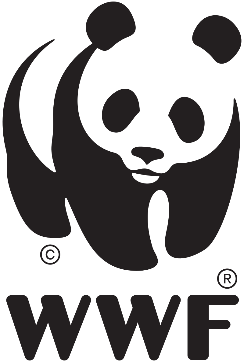 The WWF logo featuring a black and white panda bear head with the letters 'WWF' underneath.