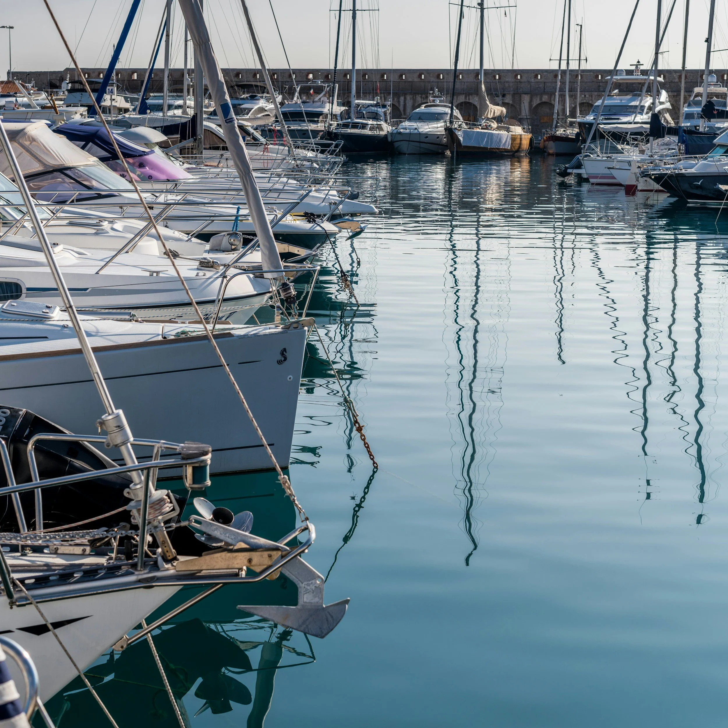 Boats berthed in an Auckland marina supported through ongoing boat care.