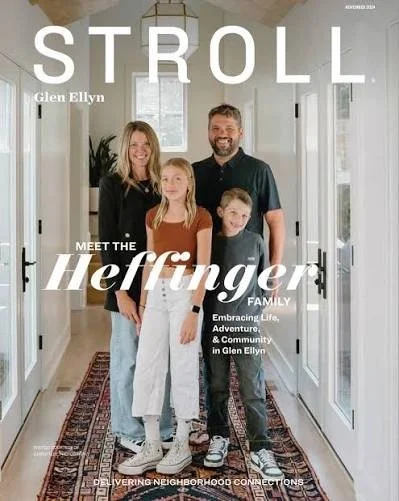 Stroll Glen Ellyn magazine cover, November 2024: Meet the Heffinger Family