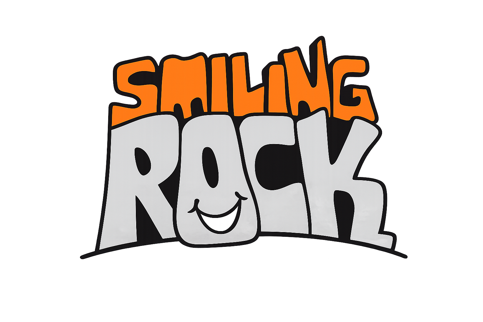 A colorful illustration with the words 'SILLY ROCK' in large, bold letters, featuring a smiling face on the letter 'O' in 'ROCK'.