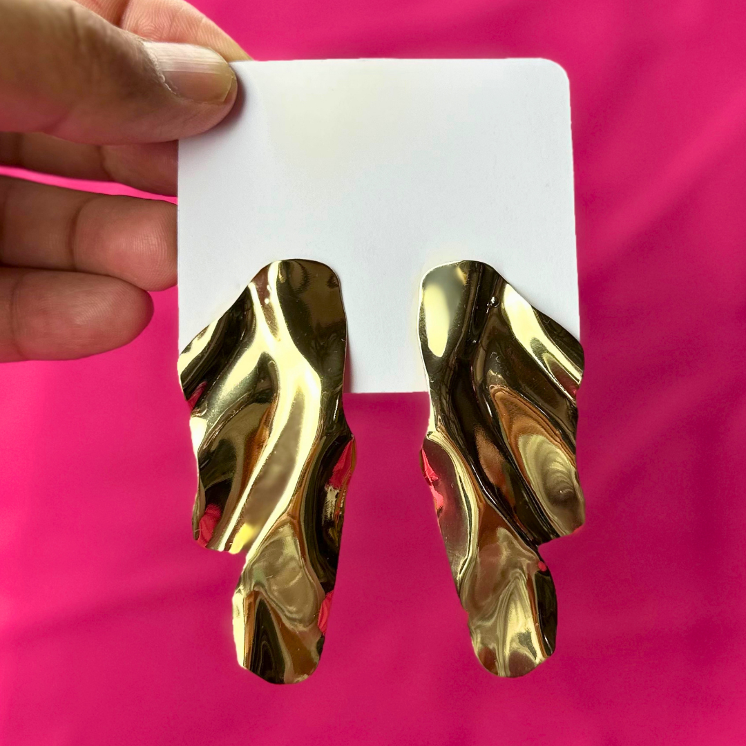 Crushed Metal Earrings
