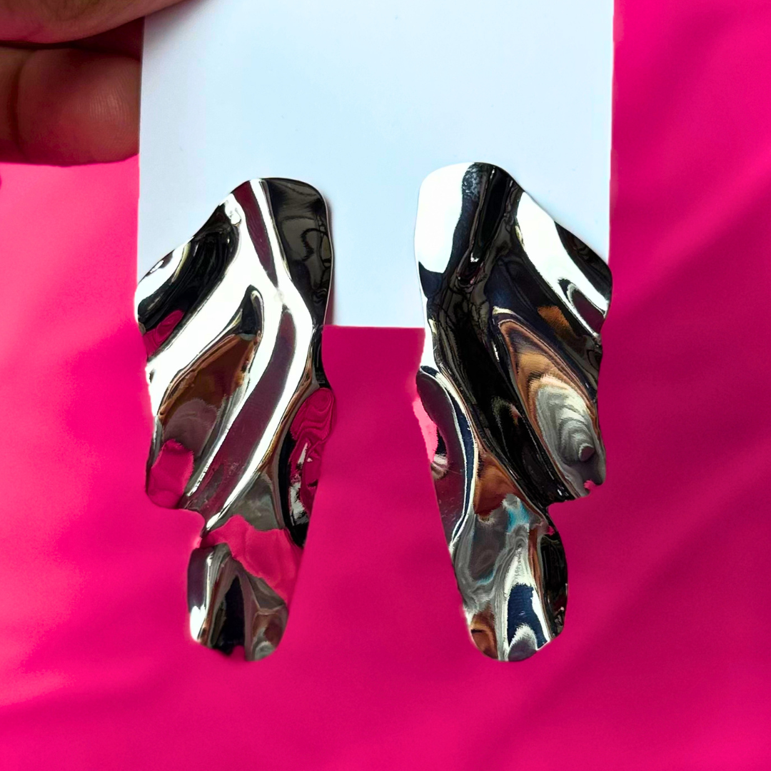 Crushed Metal Earrings