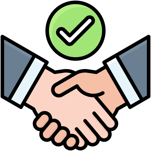 Handshake with checkmark representing Loma Logistics trusted client partnerships