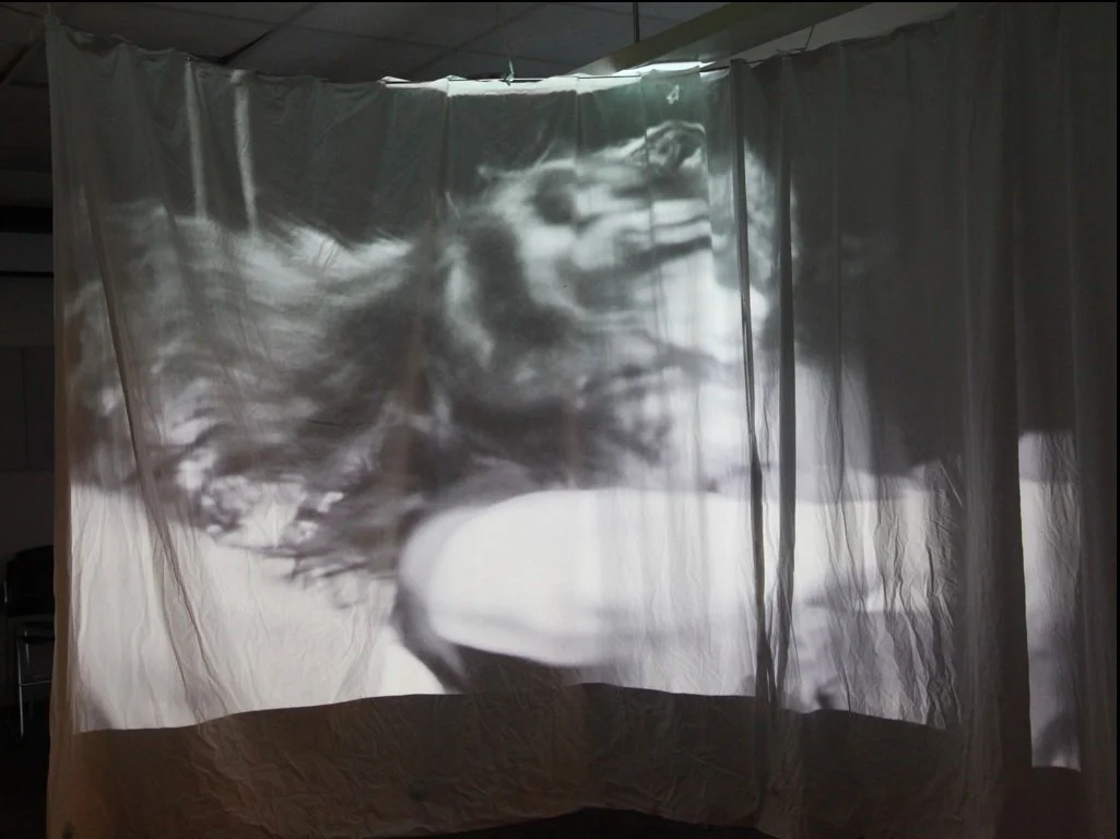 Prototyping with a shower curtain in the studio