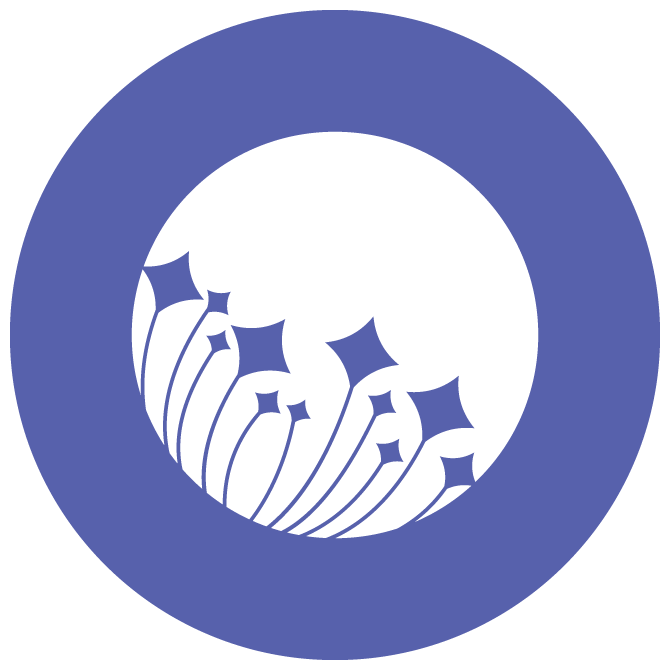 Hidden Magic Creative logo — star and dandelion mark on indigo background