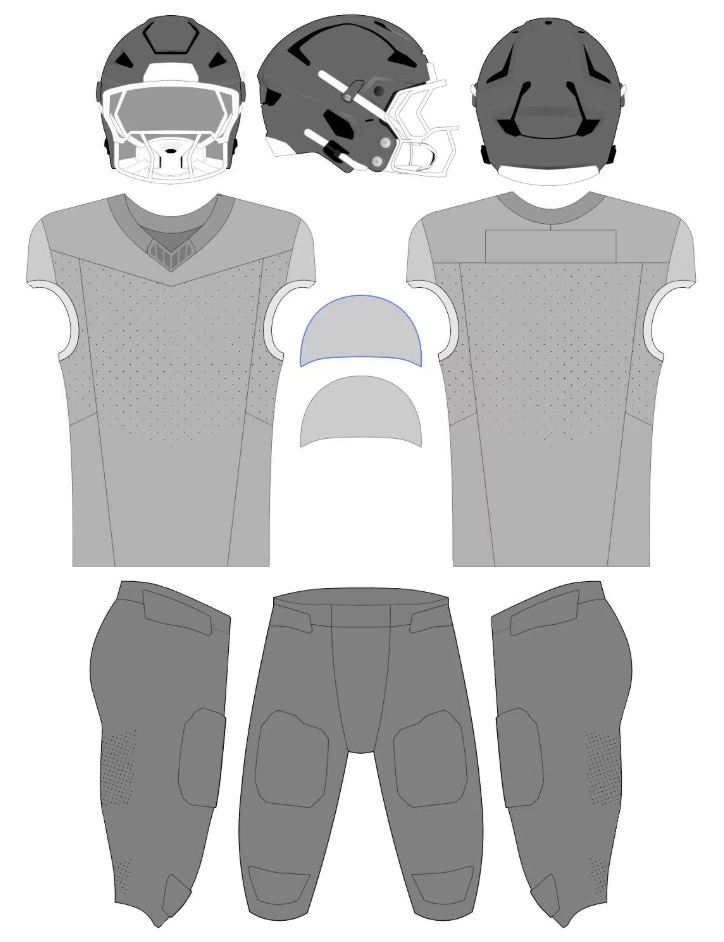 Updated Football Uniform Template | Adobe Illustrator File