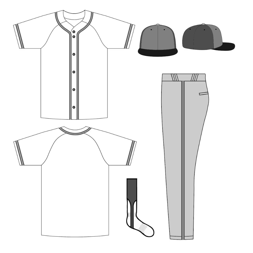 Baseball Uniform Template | Adobe Illustrator File