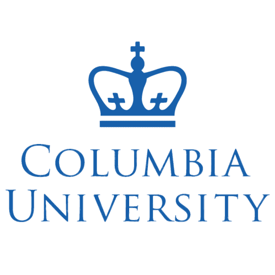 Columbia University logo with a blue crown and the text 'Columbia University' underneath.