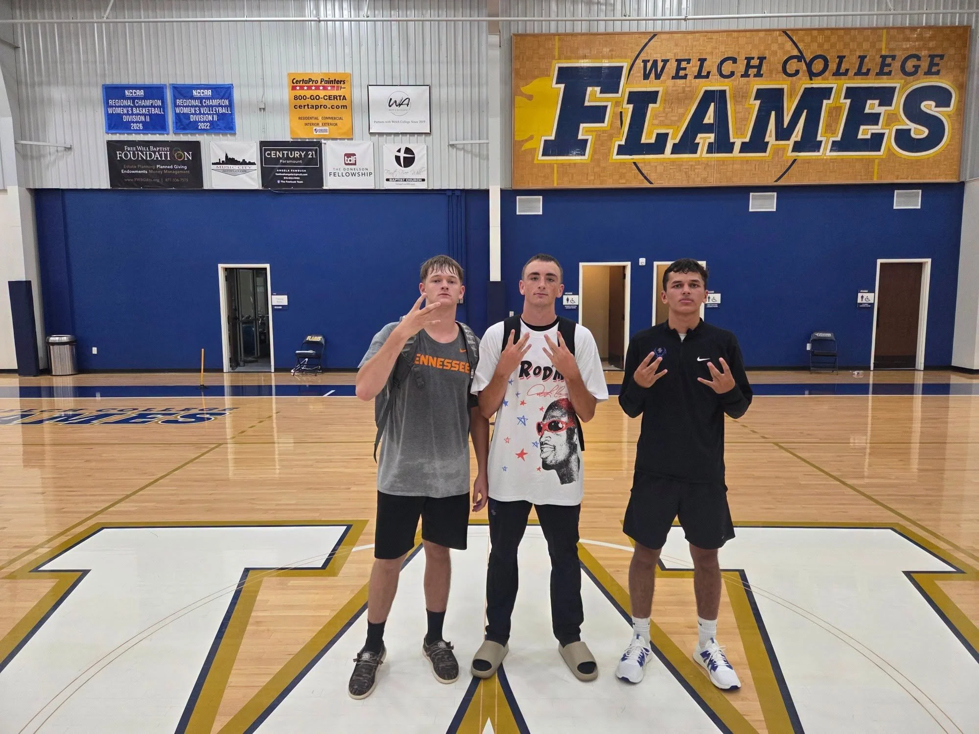 Trio of Broncos work out at Welch College