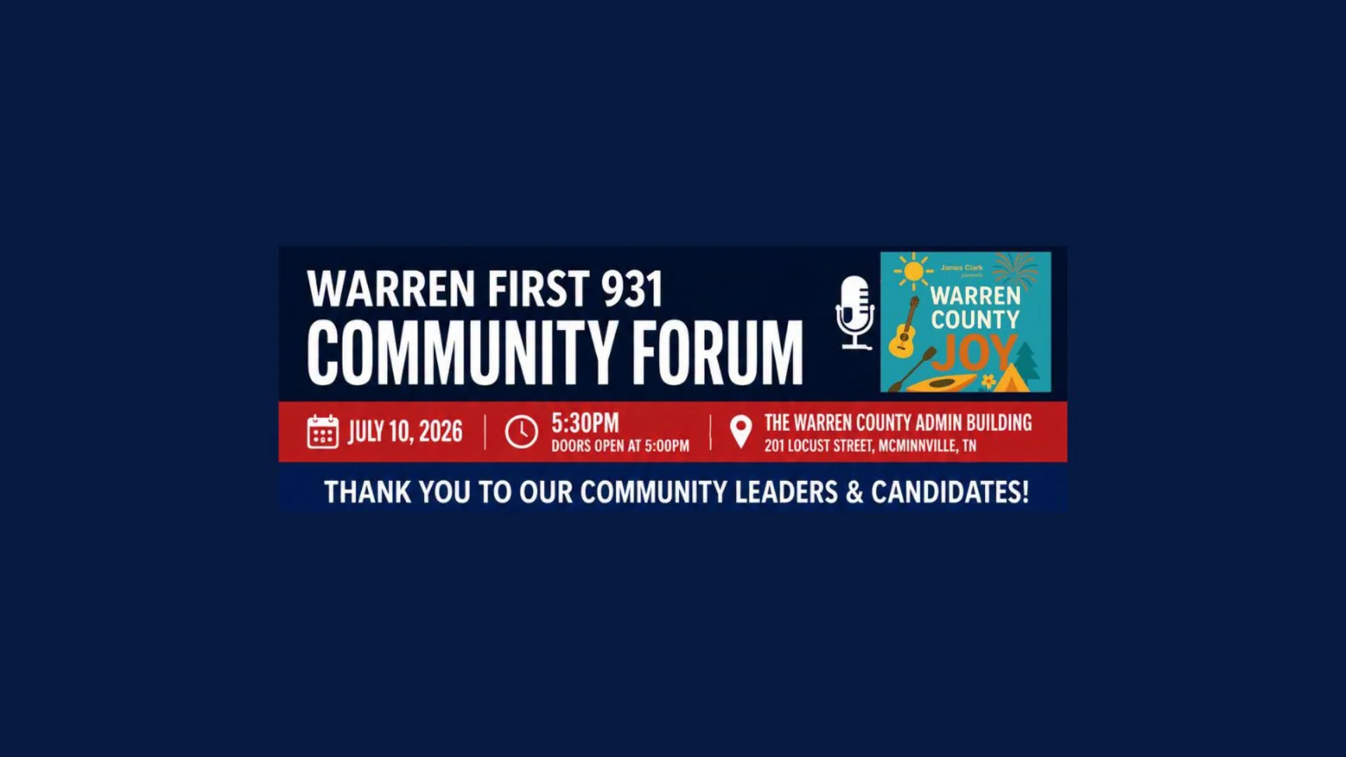 Political Forum coming Friday