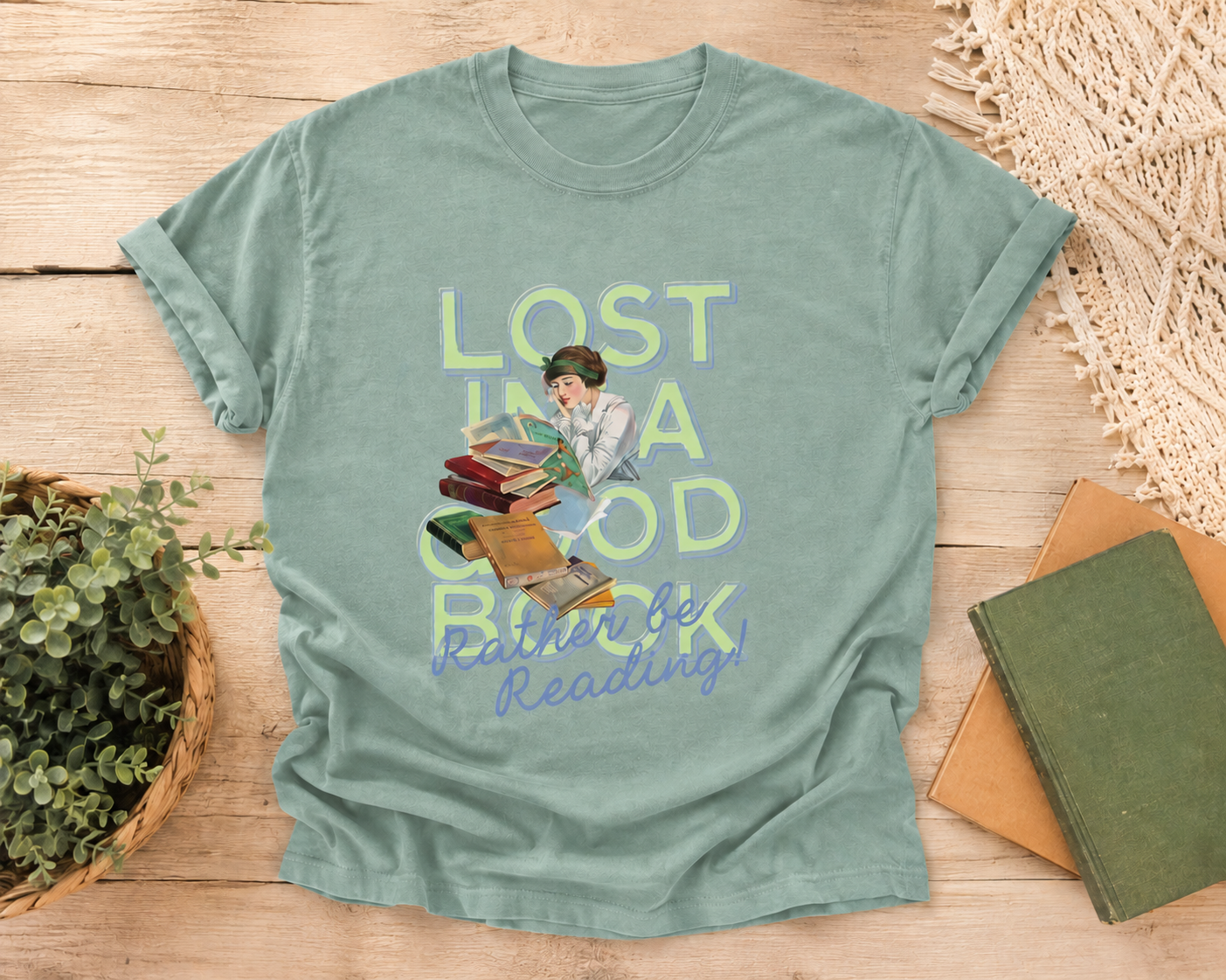 Lost in A Good Book Kids Tee