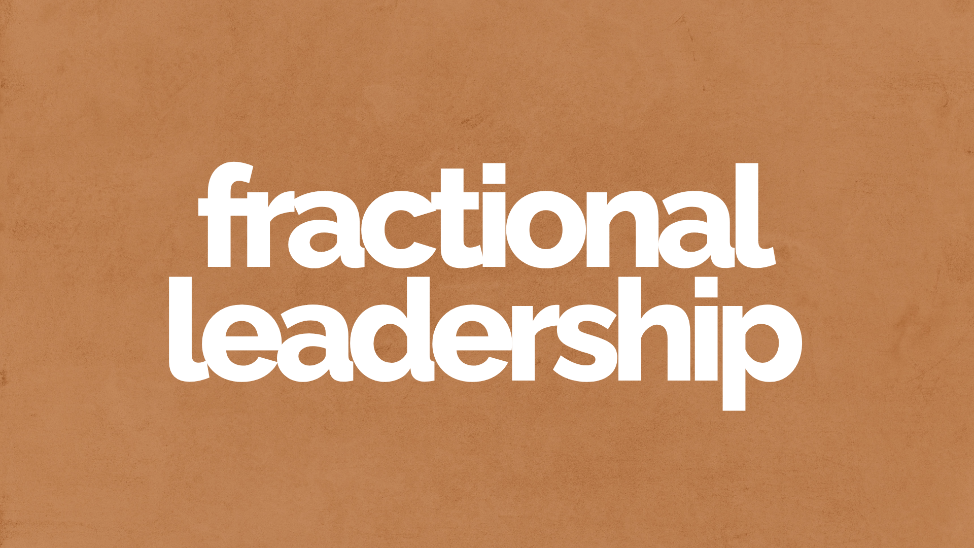 Need leadership? → Fractional Leadership