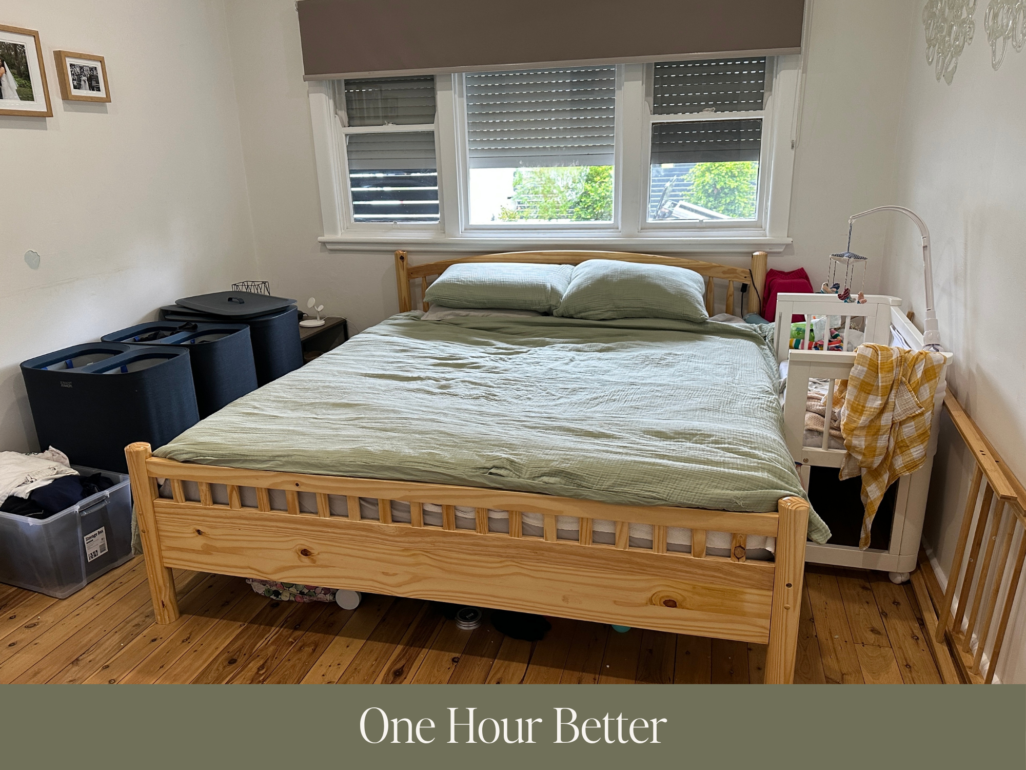 One hour later: a cluttered bedroom transformed through home decluttering services in Canberra