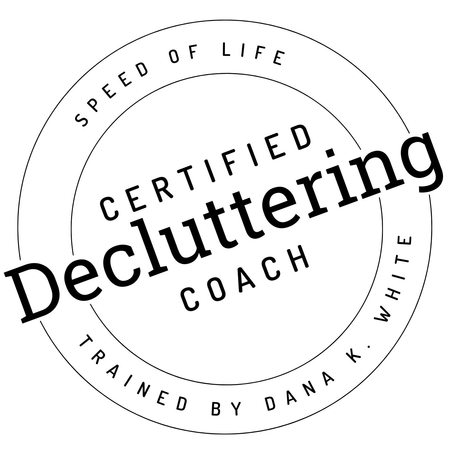 Speed of Life Certified Decluttering Coach logo badge