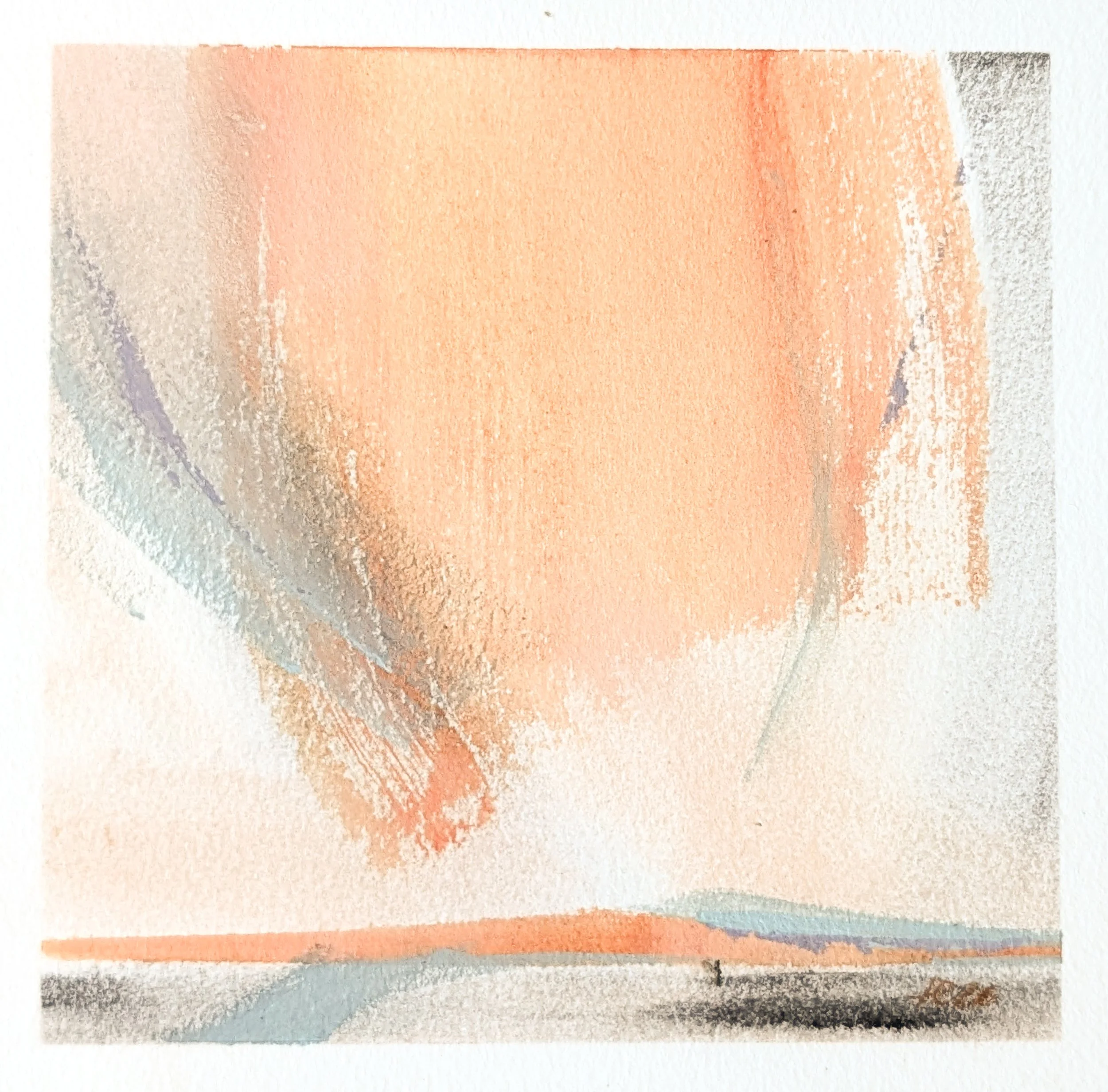 Baltic Memory: As the Sky Fell, 4.75”x 4.75”, Acrylic and Soft Pastel on Oil Paper,
2026
