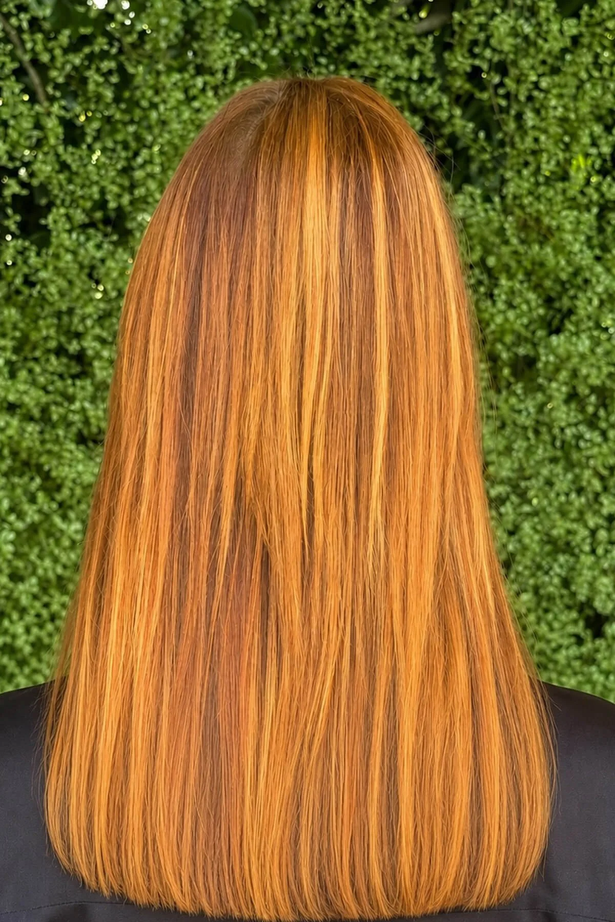Keratin Complex Smoothing Treatment results showing smooth, shiny, frizz-free hair after a professional hair smoothing treatment in Mill Valley.