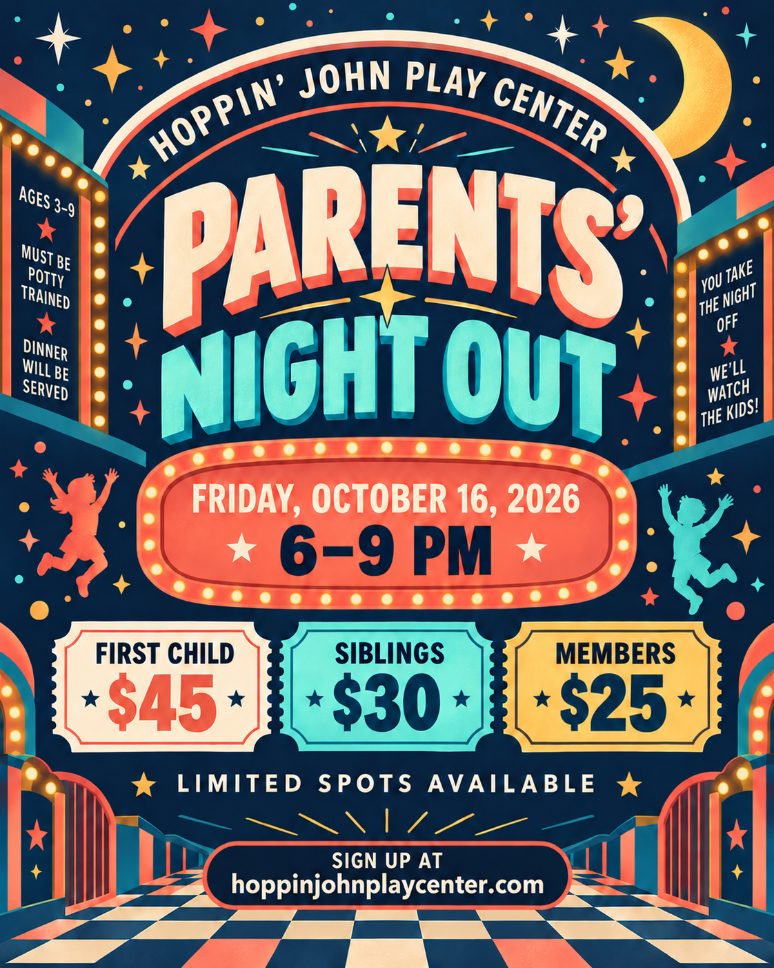 October 16th Parents' Night Out- (1) Child