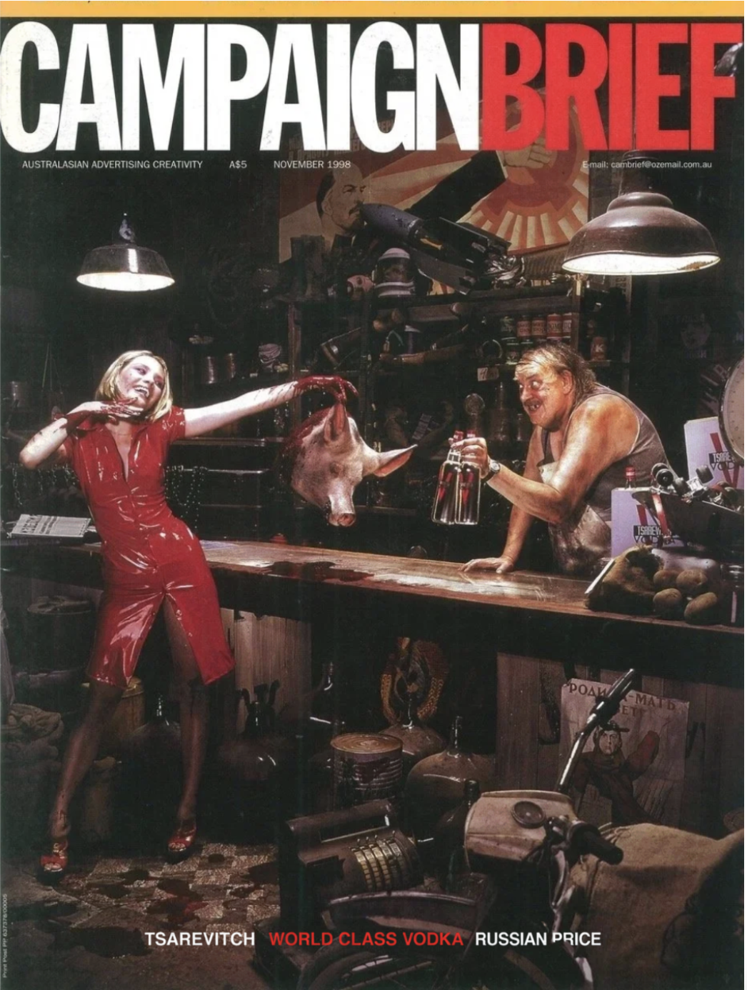Campaign Brief magazine cover featuring the award-winning Tsarevich Vodka advertising campaign.