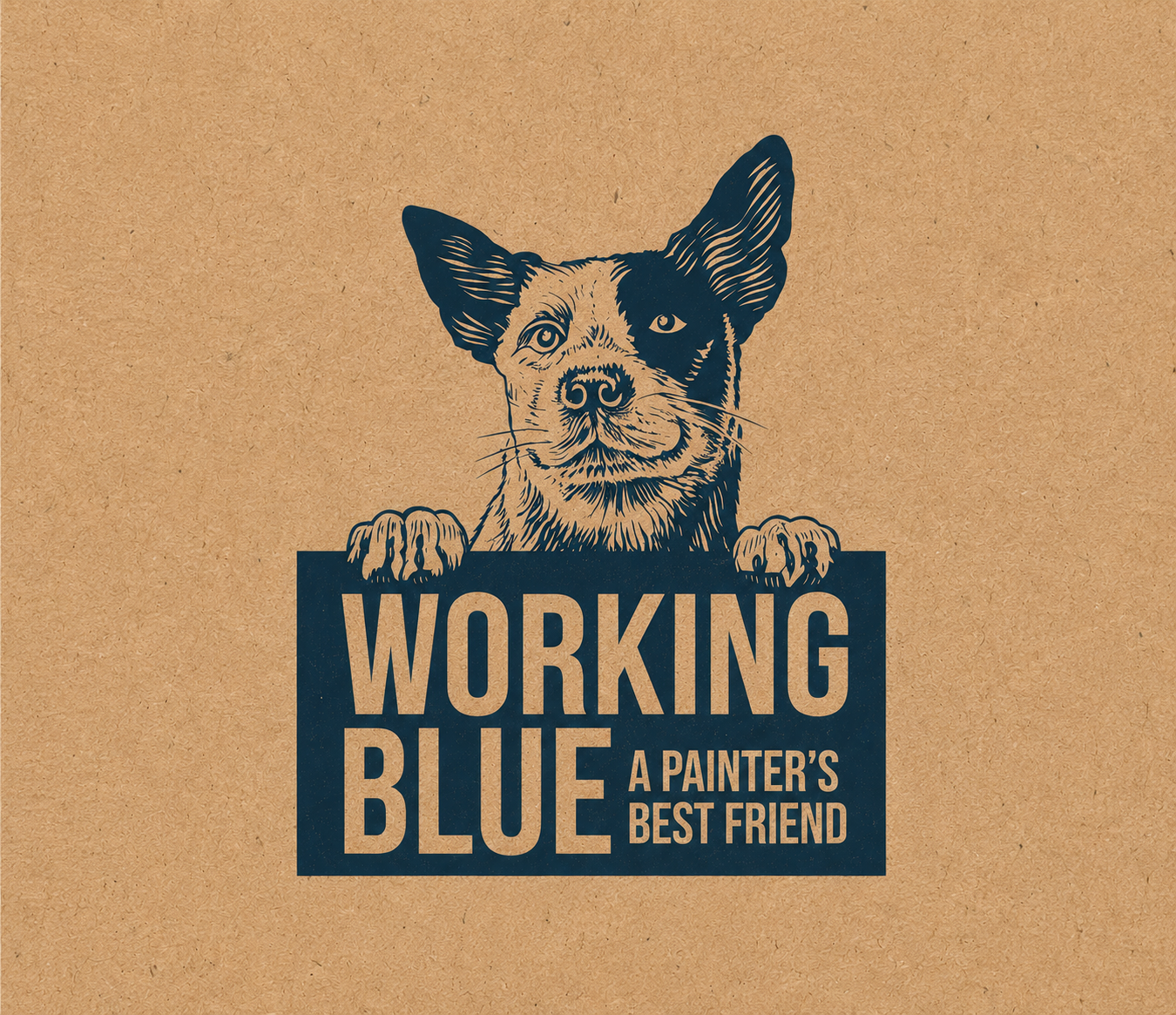 Working Blue paint supplies brand identity and logo created for Inspirations Paint.