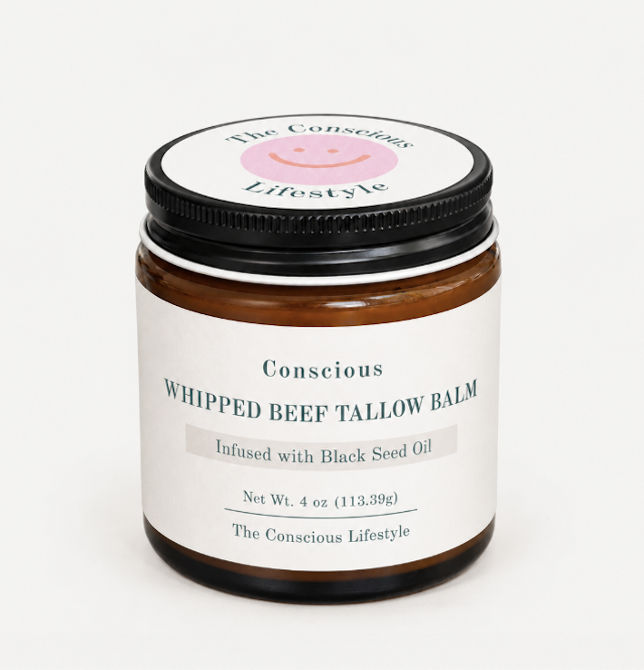 Conscious Whipped Beef Tallow Balm Infused with Black Seed Oil