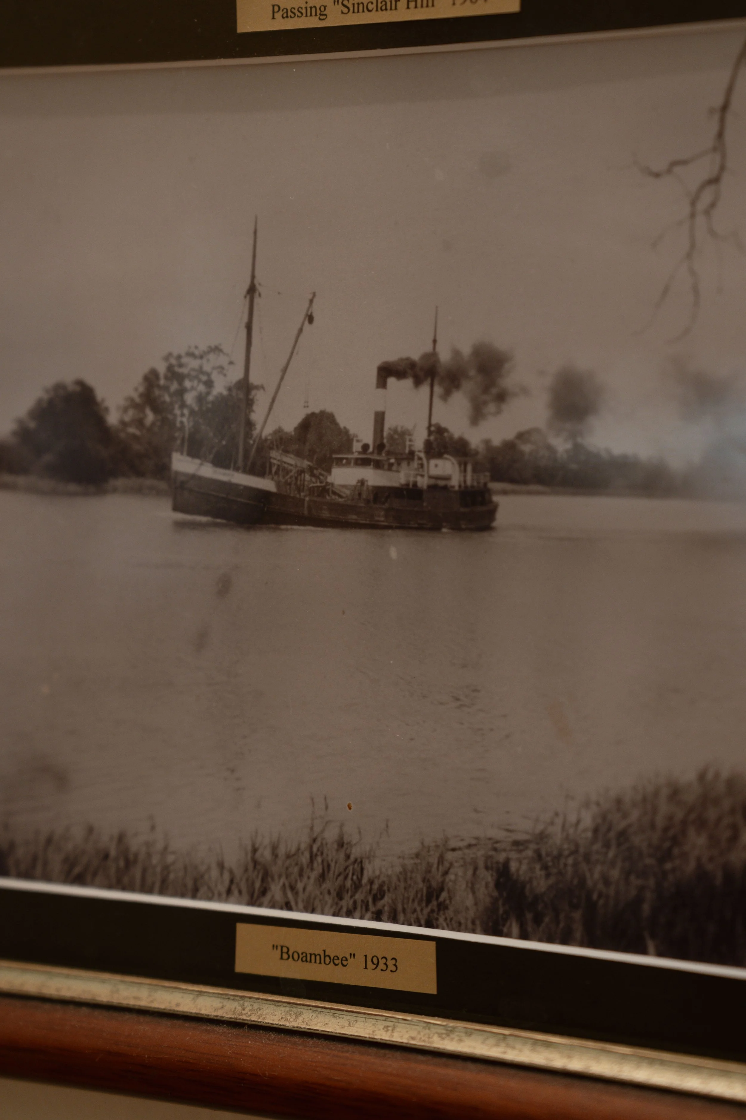 Historic photograph of the Williams River steamship Boambee, part of the family history behind Boambee Angus.