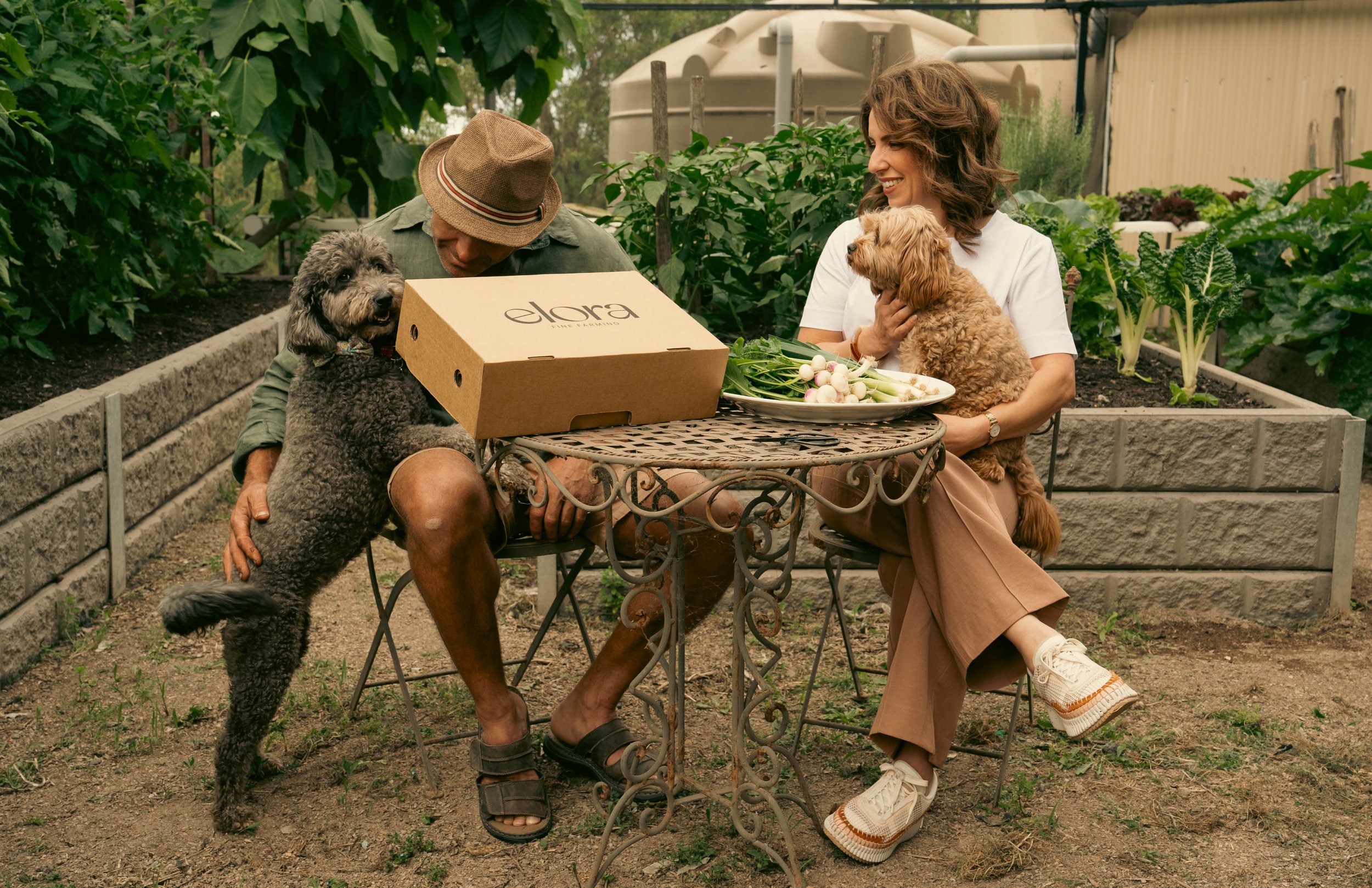 The family behind Elora Fine Farming, photographed among the produce, people and everyday moments that shape the brand.