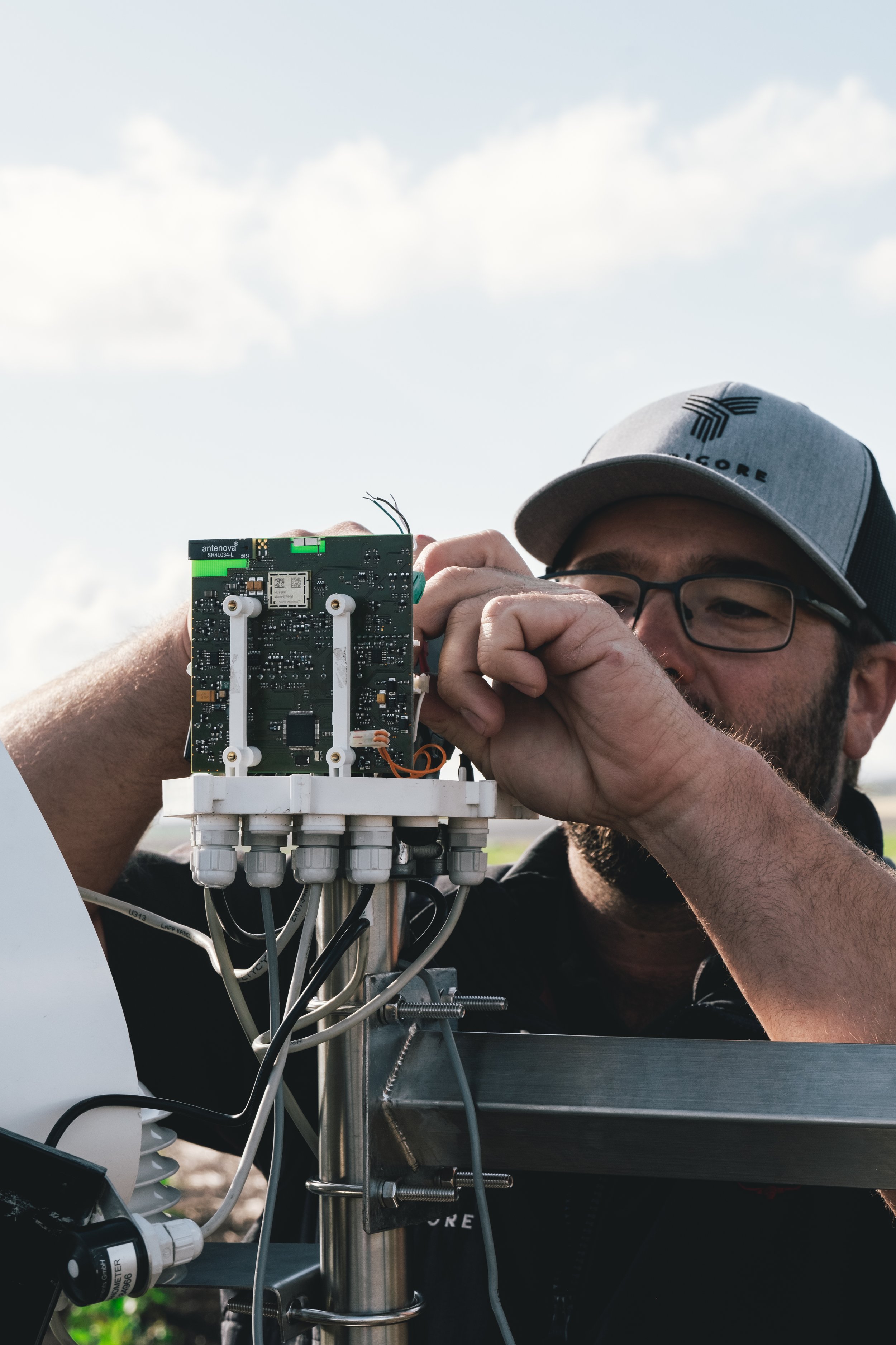 Agricore Agronomist working on-farm, documenting the practical technology and field support that helps producers make informed decisions.