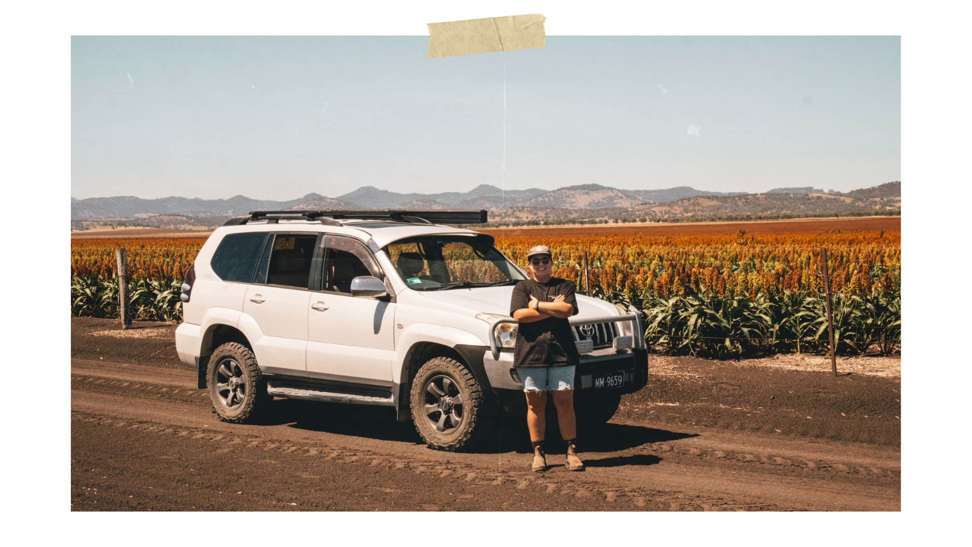 Nic Maloney on location during an agricultural production in regional Australia.