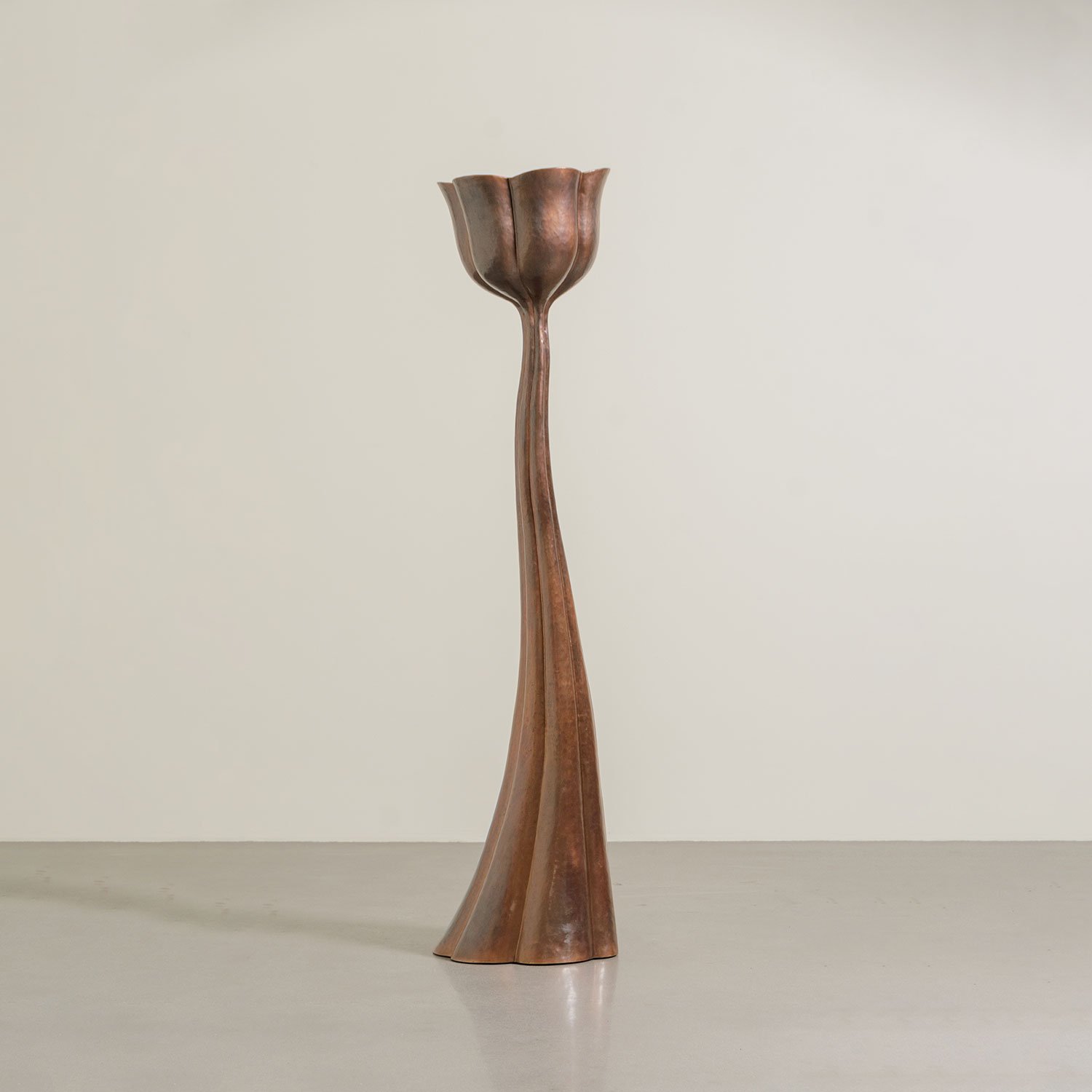 Lotus Pod Torchiere | Antique Copper