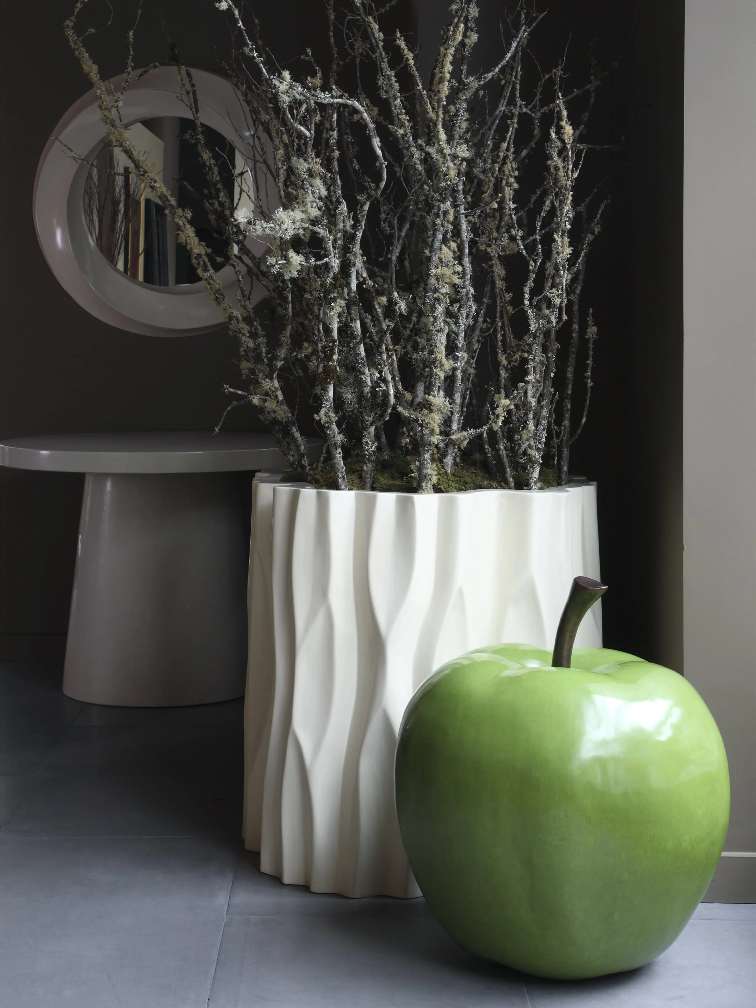 Cream Lacquer Tree Trunk Pot.jpg