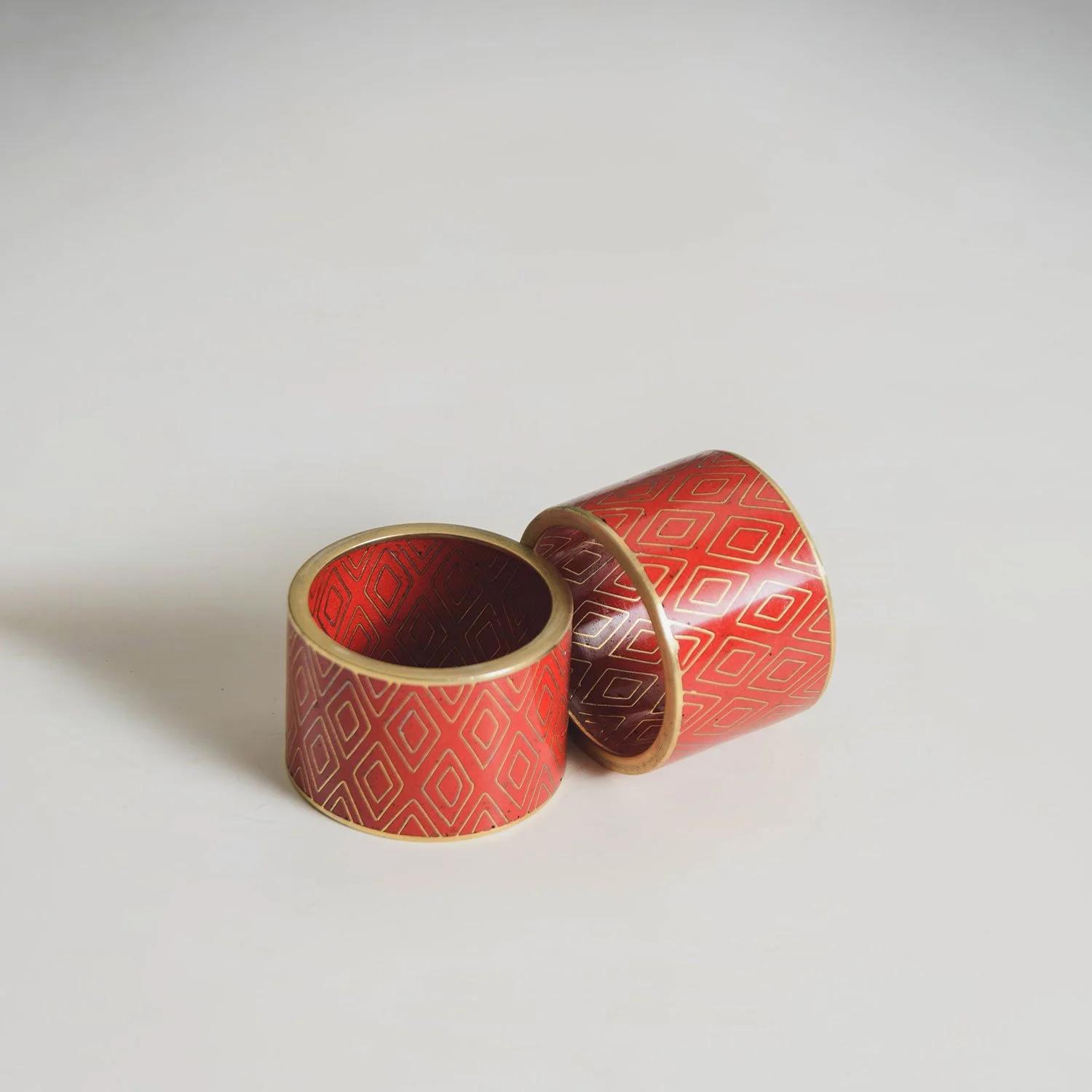 Napkin Rings (Set of 2) | Red Diamond