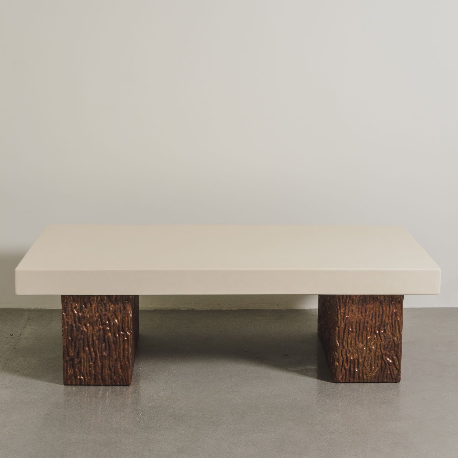 Coral Design Stands Cocktail Table | Copper and Cream Lacquer